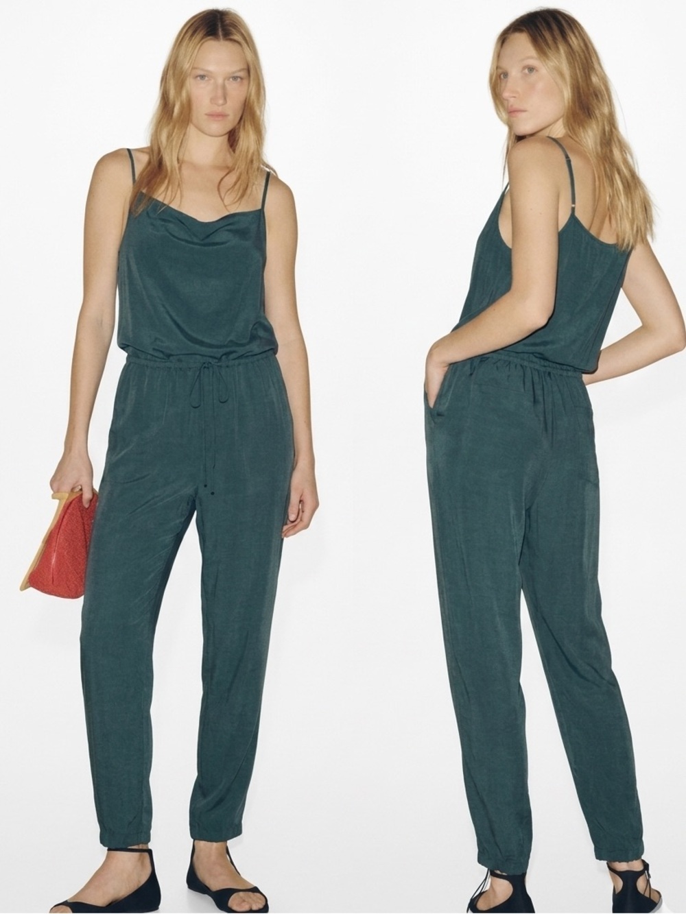 HUMANOID Blen Oversized Jumpsuit Straight Leg Drop Crotch Pocket Minimalist Wide